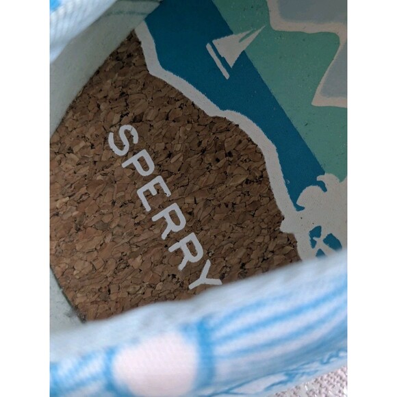 Sperry Crest Vibe Platform Sneaker Women sz 12 Blue Tropical Cushion Hawaiian - Picture 8 of 11